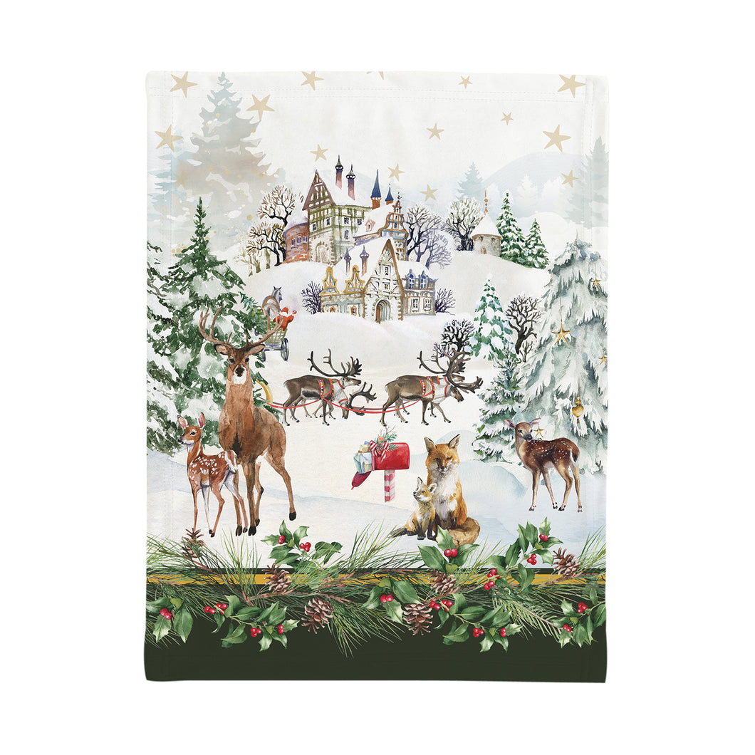 Canovaccio Microcotton 50x70 Christmas Village verde