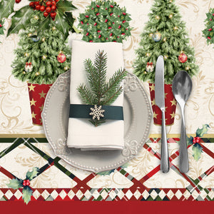 Tovaglia 8 posti cm 150x220 Christmas Giardino di Natale