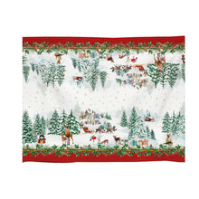 Carica l&#39;immagine nel visualizzatore di Gallery, Tovaglia antimacchia Christmas Village Rossa
