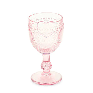 Set 6 calici in vetro Heart Rosa - Nuvole di Stoffa