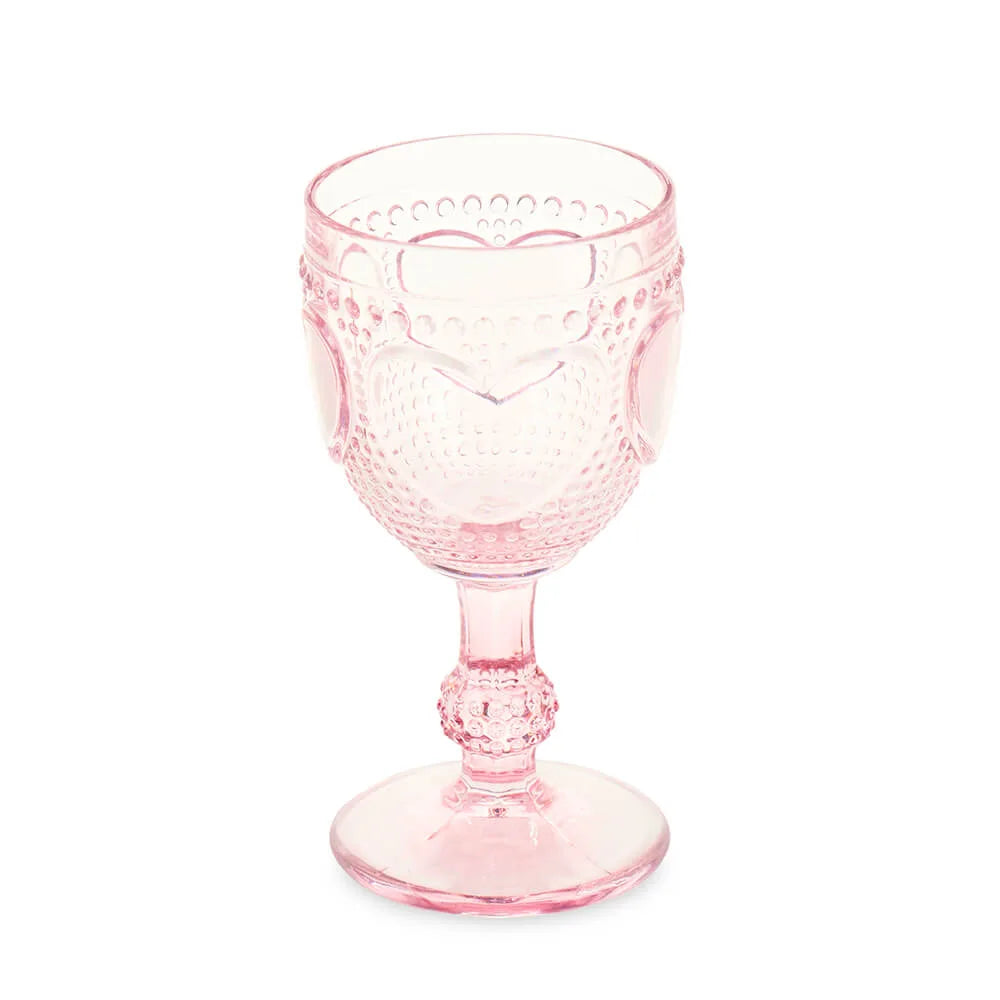 Set 6 calici in vetro Heart Rosa - Nuvole di Stoffa