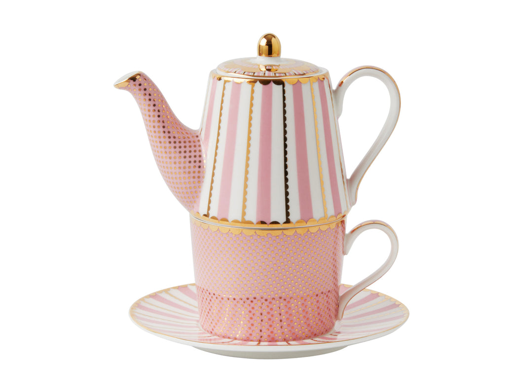 Teiera + tazza tea for one Regency Pink