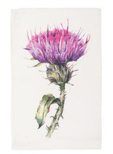 Carica l&#39;immagine nel visualizzatore di Gallery, Canovaccio 100% lino 45x70 Fiore di Cardo singolo
