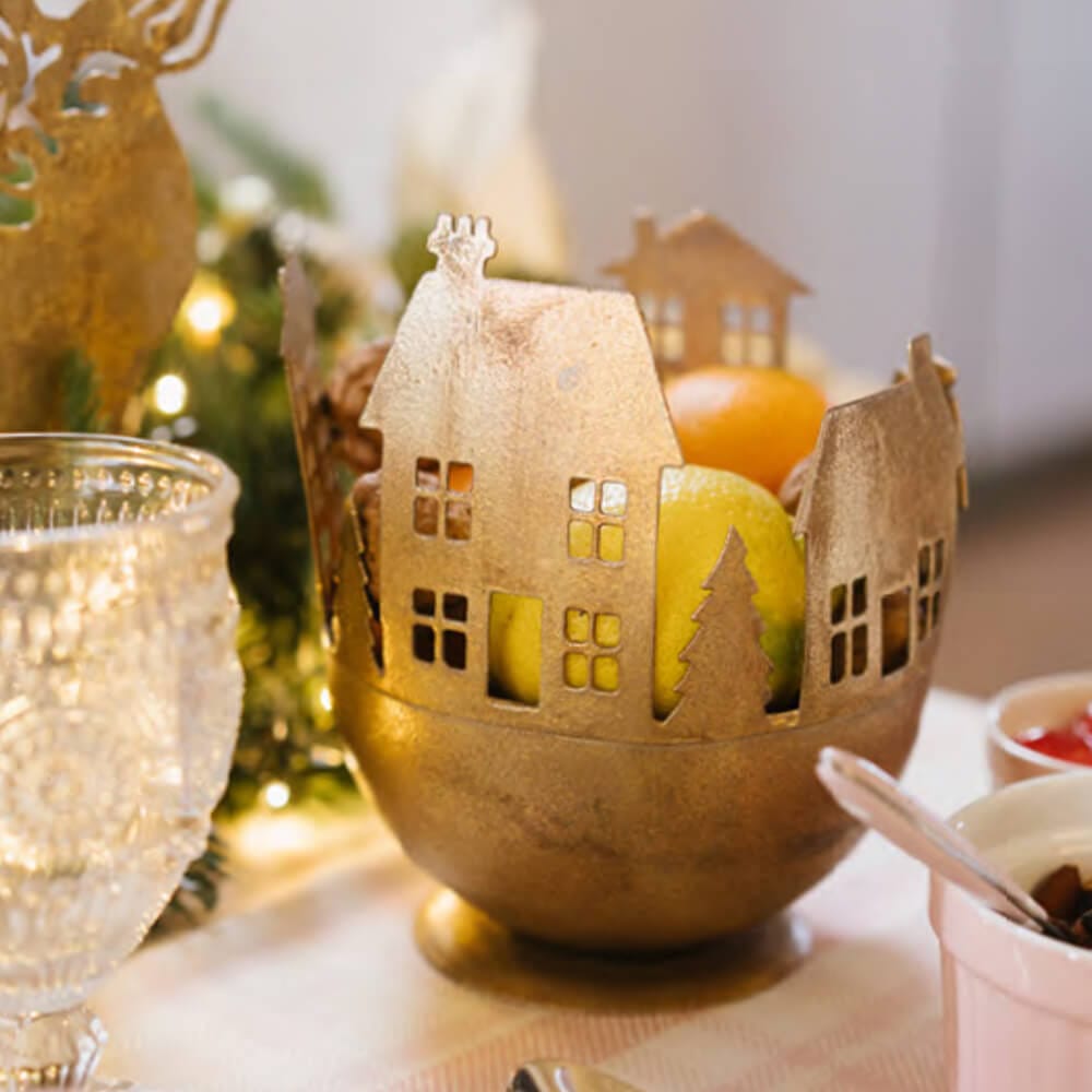 Centrotavola portacandele Ø14 Nuvole di Stoffa