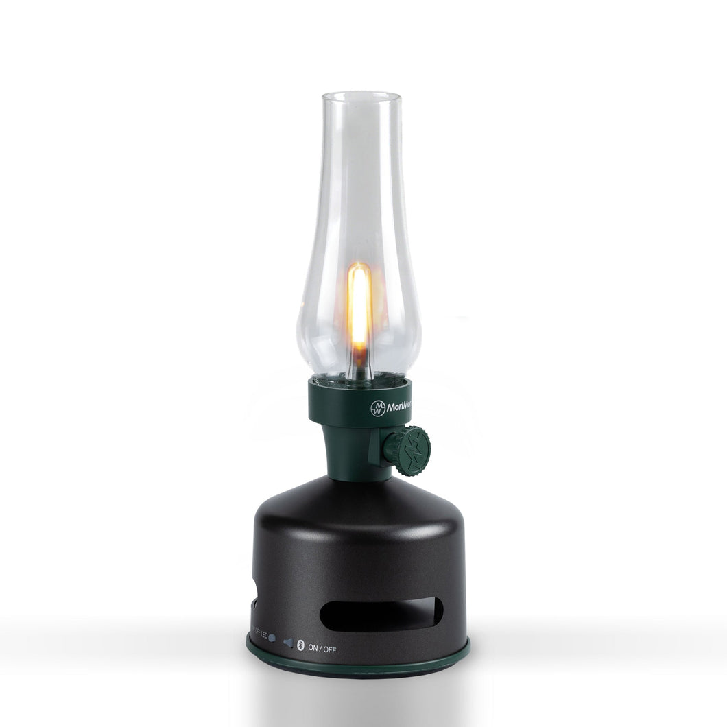 Lampada ricaricable con altoparlante bluetooth KOOKOO MoriMori Verde Nero