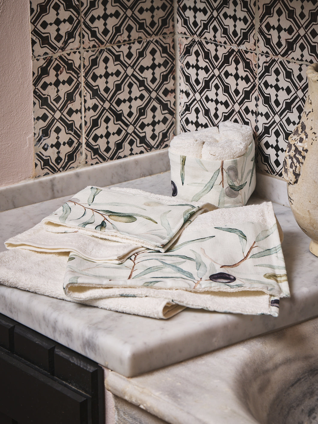 Tovagliolo 100% lino 40x40 Linea Olivo verde