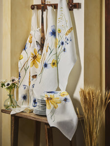 Canovaccio 100% lino 45x70 mazzo di Fiori e Spighe
