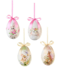 Carica l&#39;immagine nel visualizzatore di Gallery, Asssortimento 4 uova pasquali decorative cm.12 - Nuvole di Stoffa

