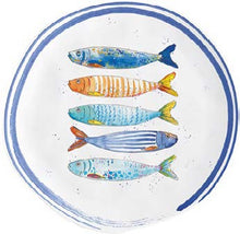 Carica l&#39;immagine nel visualizzatore di Gallery, Piatto piano porcellana Ø21 Bord De Mer Pesci Easy Life
