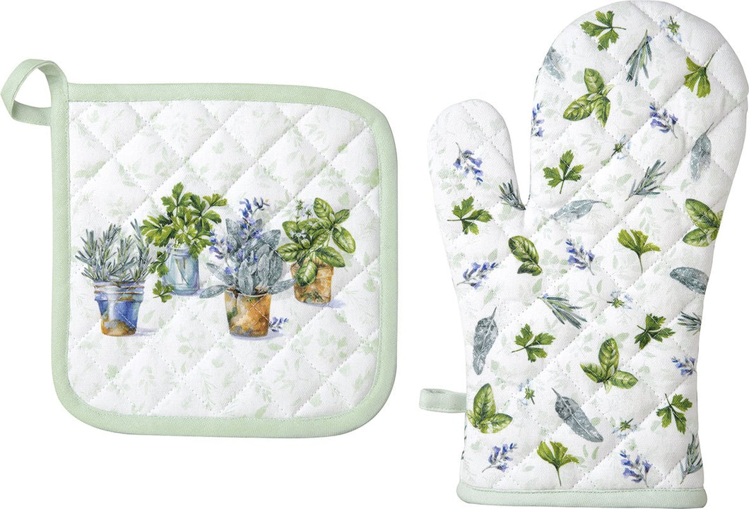 Set guanto da forno e presina IHR Aromatic Herbs