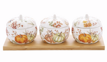 Carica l&#39;immagine nel visualizzatore di Gallery, Set aperitivo 3 ciotole a forma di zucca Harvest
