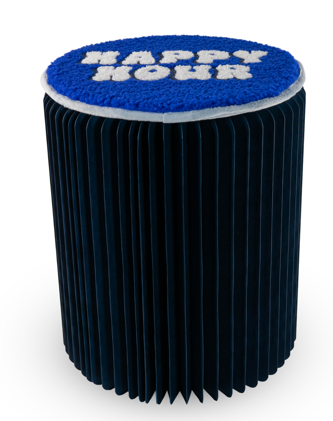 Sgabello pieghevole in carta con cuscino Happy Hour