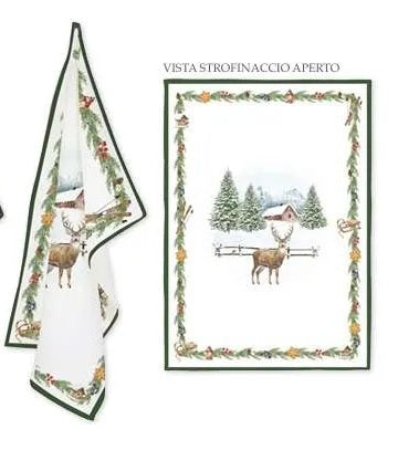 Strofinaccio in cotone White Forest