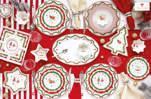 Biscottiera in porcellana in scatola regalo MAGIE DE NOEL