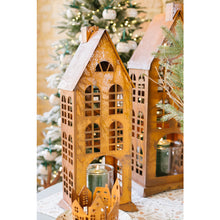 Carica l&#39;immagine nel visualizzatore di Gallery, Lanterna in metallo anticato shabby 20*14*65 My Home Christmas Edition NUVOLE DI STOFFA
