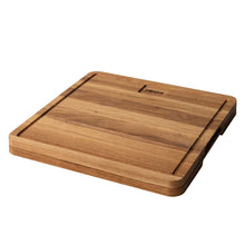 Carica l'immagine nel visualizzatore di Gallery, Cofanetto 5 coltelli formaggio Monaco inox + tagliere doppio BOSKA

