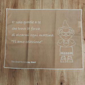 Tovaglietta colazione "SEMPRONIA" color ecrù ZAVI DIFFUSIONE - Prezzo Outlet