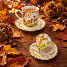 Carica l'immagine nel visualizzatore di Gallery, set 2 tazzine caffe con piattino Fairy Forest
