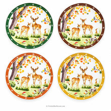 Carica l'immagine nel visualizzatore di Gallery, Set 4 piattini porcellana Ø10 Fairy Forest
