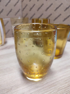 Bicchiere vetro Melting Pot Set 6 pezzi Amber