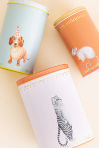 Scatola di latta barattolo PINK CAT Yvonne Ellen