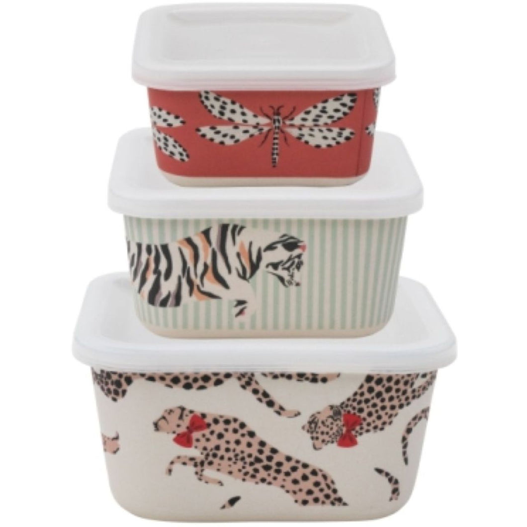 Set 3 contenitori multiuso lunchbox in bambù Yvonne Elllen