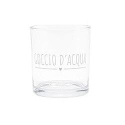 set da 6 Bicchieri con scritta UN GOCCIO D'ACQUA My Home NUVOLE DI STOFFA