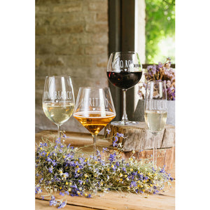 Set da 2 calici flute con scritta BOLLICINE My Home NUVOLE DI STOFFA