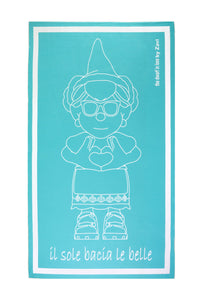 Telo mare "CALPURNIA" color tiffany  ZAVI DIFFUSIONE - Prezzo Outlet