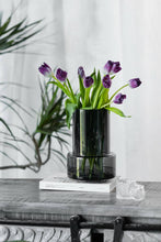 Carica l'immagine nel visualizzatore di Gallery, Vaso in vetro YL12 design moderno sobrio stile retro colore fumè
