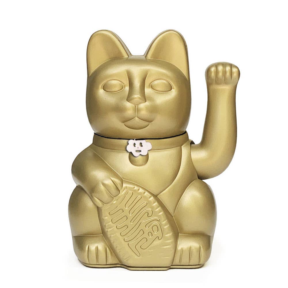 Gatto portafortuna Maneki Neko h15 Oro