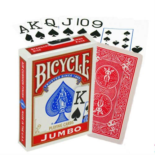 Carte da poker Jumbo Bicycle Rider (rosse)