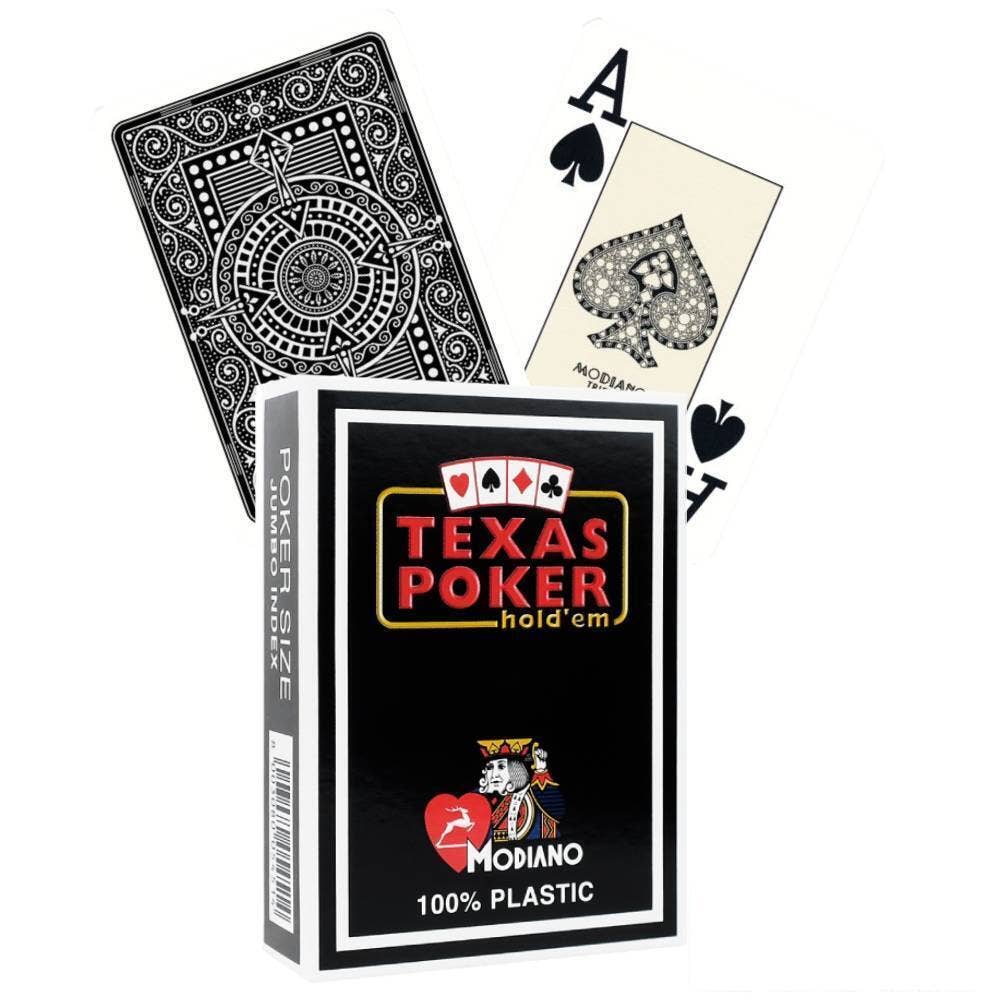 Carte da gioco Modiano Texas Poker Hold Em (nere)
