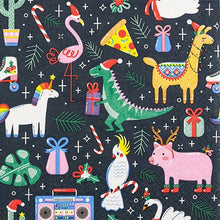 Carica l'immagine nel visualizzatore di Gallery, Conf. 20 tovaglioli di carta dinosauri natalizi
