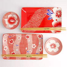 Carica l&#39;immagine nel visualizzatore di Gallery, Set sushi Tokyo Design Studio Flower red
