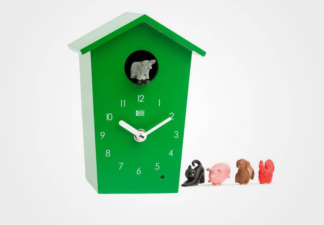 Orologio a cucu KOOKOO animal house Verde