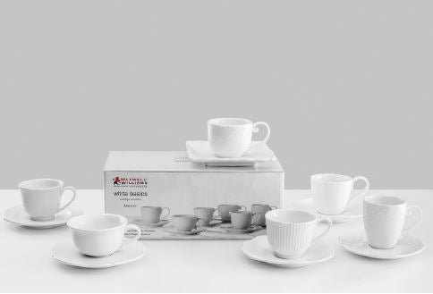 Set 6 tazzine caffè con piattino Amore