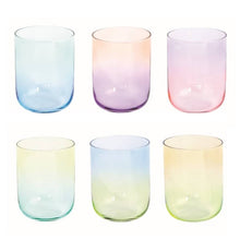 Carica l'immagine nel visualizzatore di Gallery, Set 6 bicchieri acqua in vetro multicolor Rainbow
