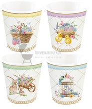 Carica l&#39;immagine nel visualizzatore di Gallery, Set 4 bicchierini da caffè in porcellana Spring Bloom Easy Life
