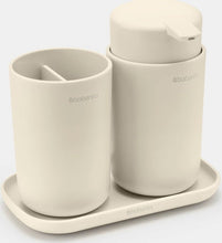 Carica l&#39;immagine nel visualizzatore di Gallery, Set 3 accesori bagno ReNew Soft Beige
