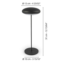 Carica l&#39;immagine nel visualizzatore di Gallery, Lampada led portatile ricaricabile Broggi Nuvola Antracite
