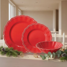 Carica l'immagine nel visualizzatore di Gallery, Servizio 18 pezzi in porcellana Elite Rosso
