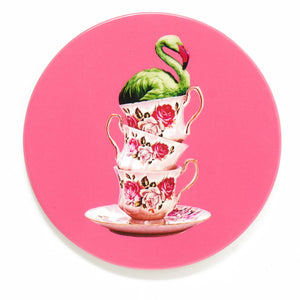 Set di 4 sottobicchieri in ceramica Flamingtea Gangzai Design