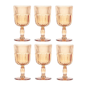 Set 6 calici in vetro "Qualcosa d'Antico" Amber Livellara