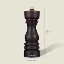 Carica l&#39;immagine nel visualizzatore di Gallery, Set 2 macine sale e pepe London Chocolate Wood 18cm
