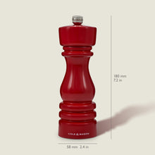 Carica l&#39;immagine nel visualizzatore di Gallery, Set 2 macine sale e pepe London Red Gloss 18cm
