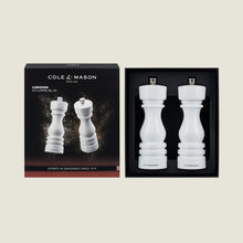 Carica l&#39;immagine nel visualizzatore di Gallery, Set 2 macine sale e pepe London White Gloss 18cm

