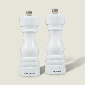 Set 2 macine sale e pepe London White Gloss 18cm