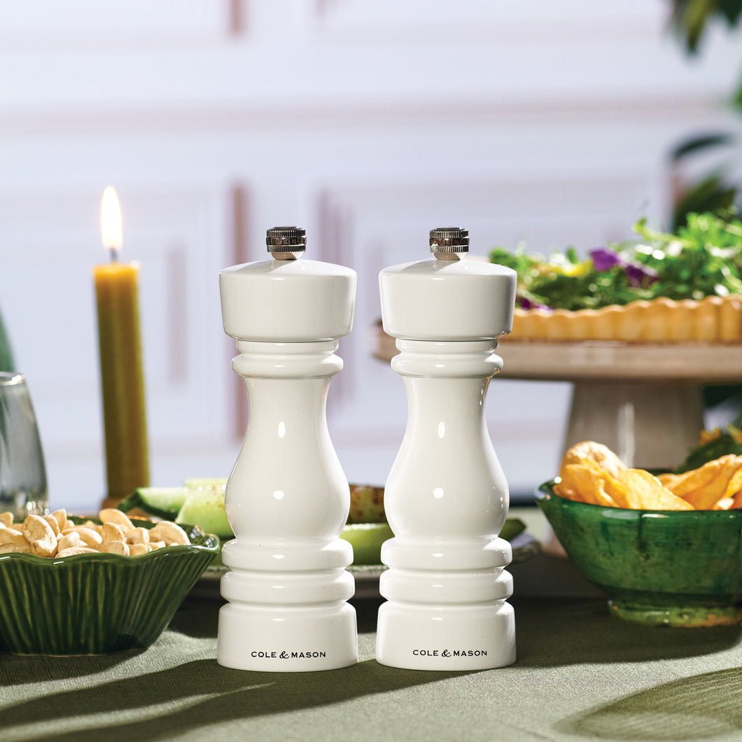 Set 2 macine sale e pepe London White Gloss 18cm