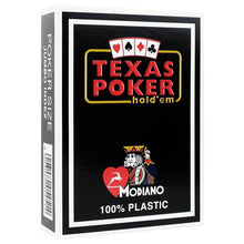 Carica l&#39;immagine nel visualizzatore di Gallery, Carte da gioco Modiano Texas Poker Hold Em (nere)
